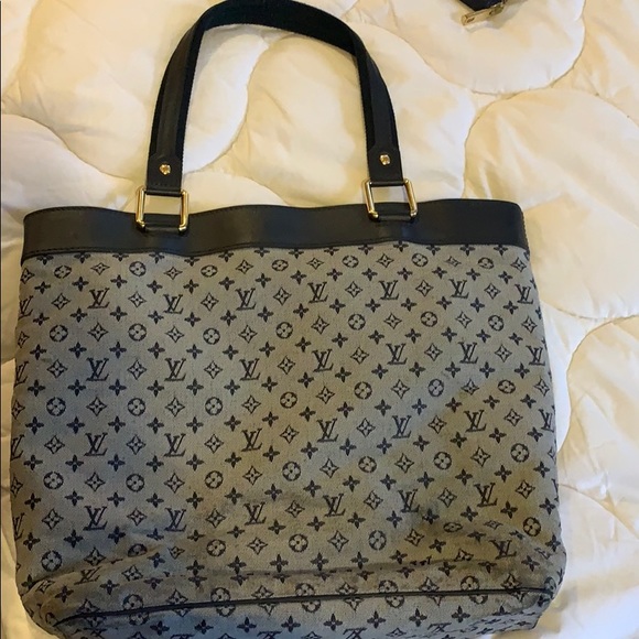 Navy and Gray Louis Vuitton Tote - Picture 2 of 11